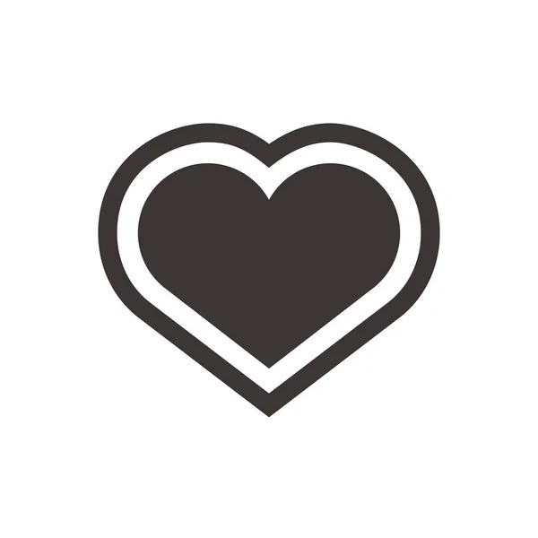 Icono del corazón. Símbolo plano para aplicación o diseño web art . — Vector de stock