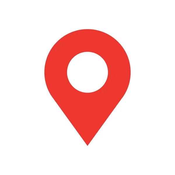 Mapa pin diseño plano estilo icono moderno. Simple puntero rojo símbolo vectorial mínimo. Señal de marcador . — Vector de stock