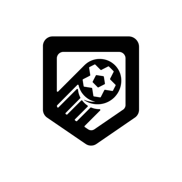 Logo del campionato di calcio. Illustrazione vettoriale del pallone da calcio astratto per il vostro disegno — Vettoriale Stock