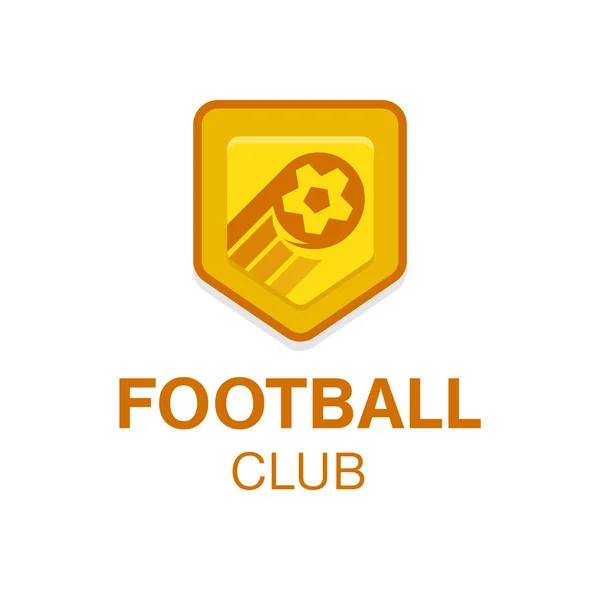 Distintivo di calcio. Illustrazione del logo vettoriale in stile design piatto . — Vettoriale Stock