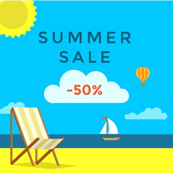 Letní plakát prodeje — Stockový vektor