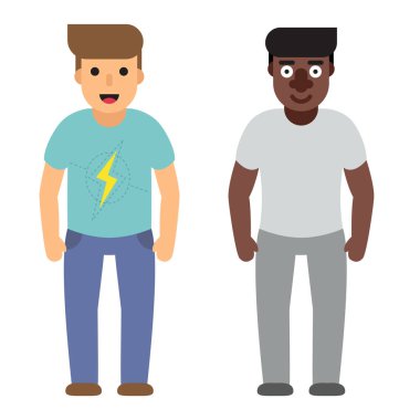 İnsan ifade pozitif duygular kümesi. Mutlu yüz ifadeleri ile neşeli insanlar kümesi. Beyaz arka plan üzerinde izole vektör düz tasarım çizimler.