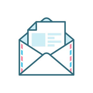 Açık posta düz simgesi