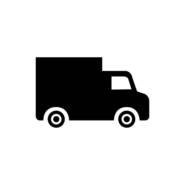 Icona camion nero — Vettoriale Stock