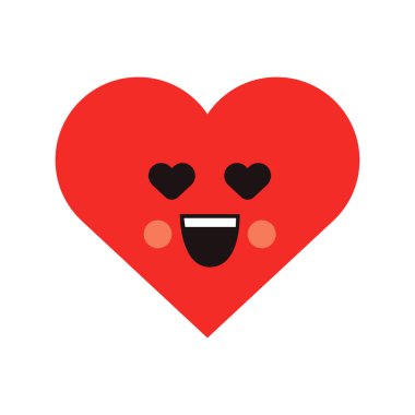 Kalp simgesi sevgi dolu bir gülümseme