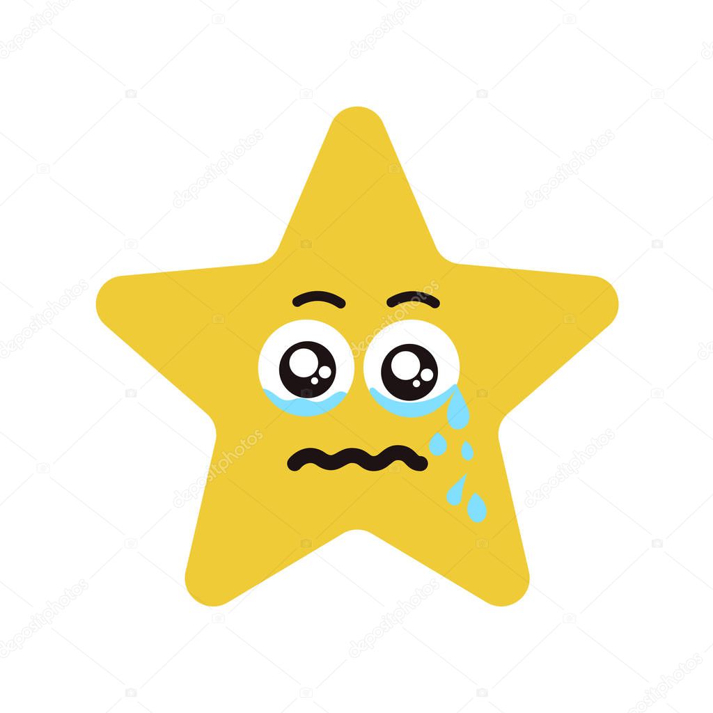 Emotionale Gesicht Sterne Schrei — Stockvektor © plahotya #154377710