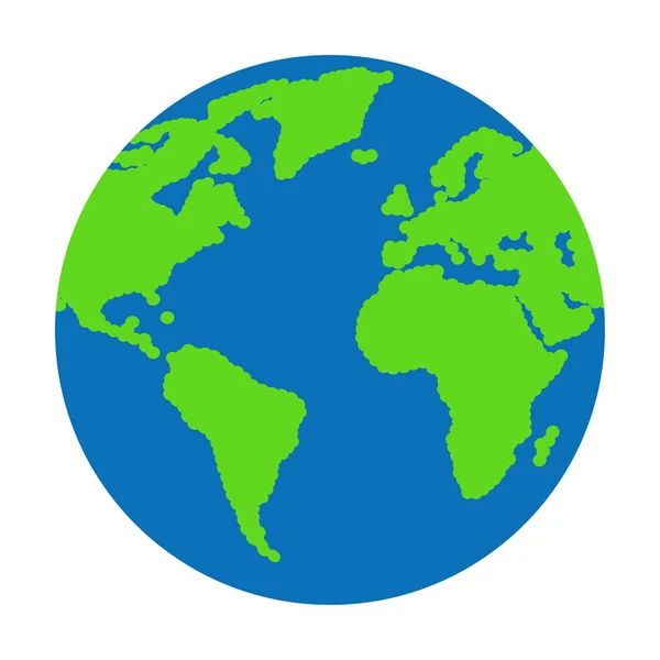 Platte planeet Aarde icoon. Vector illustratie voor web banner, web en mobiel, infographics. — Stockvector