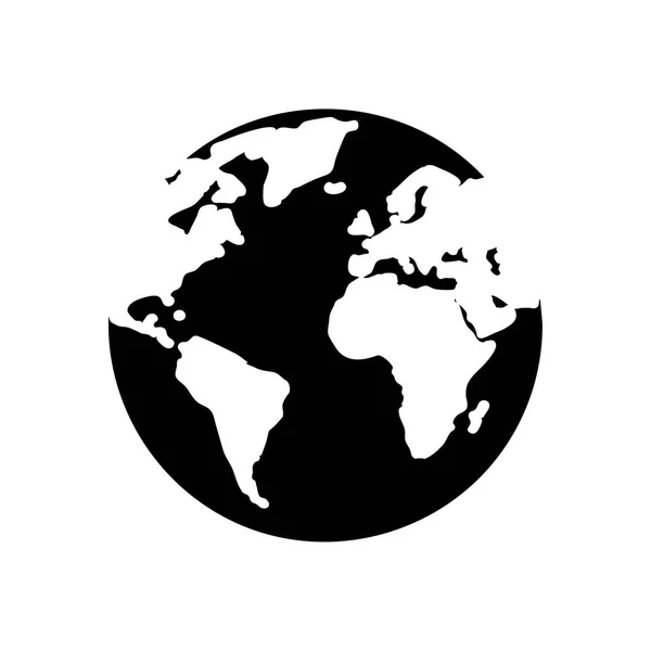 Icono de la Tierra vector ilustración diseño plano — Vector de stock