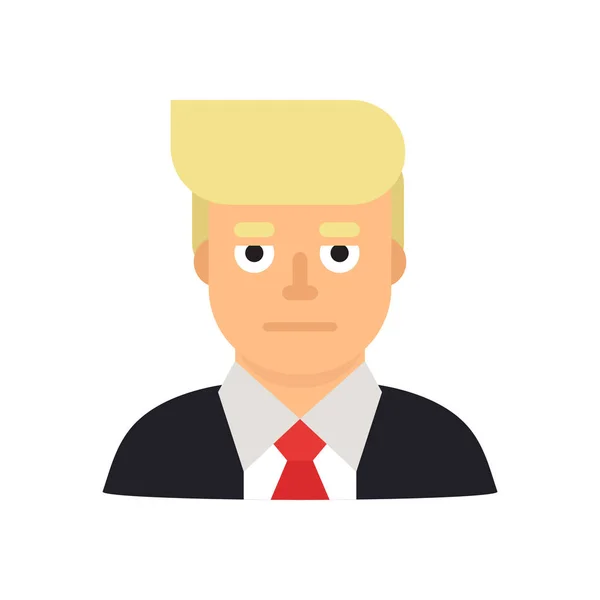 10 de junio de 2017. Moderna ilustración vectorial de un retrato del empresario y candidato presidencial Donald Trump. Designación editorial . — Vector de stock