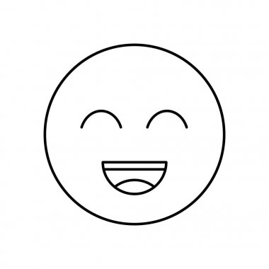 Anahat simgesini gülümse. Web veya uygulama tasarımı için kaplı izole vektör çizim.