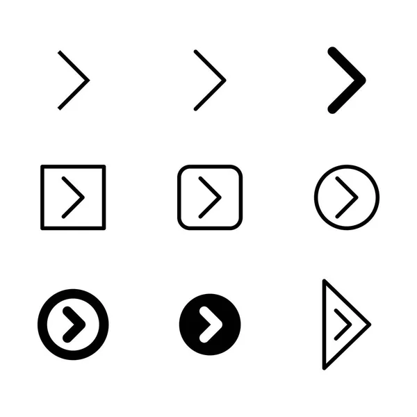 Icono de vector de flecha en línea delgada y estilo lleno . — Vector de stock