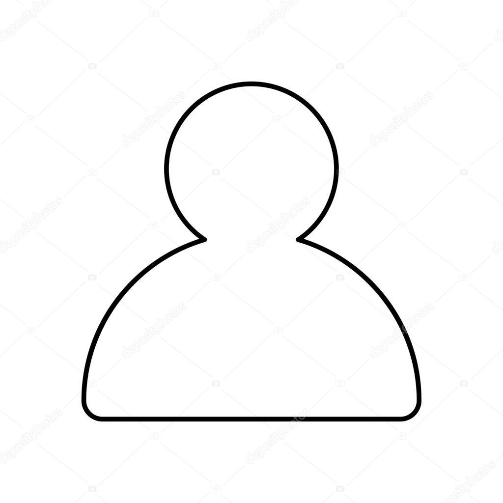 Vector profile outline icon. Isolated vector lined illustration for web or app design.