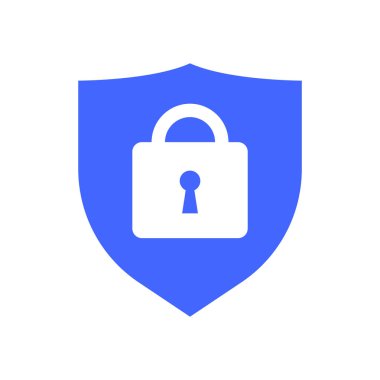 Web Güvenlik simgesi kalkan. Kilit simgesi. Güvenlik rozeti
