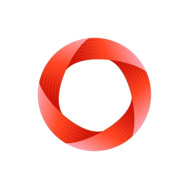 İmkansız daire işareti. Logo tasarlamak. İmkansız nesne. Logo şablonu simgesi. Vektör çizim