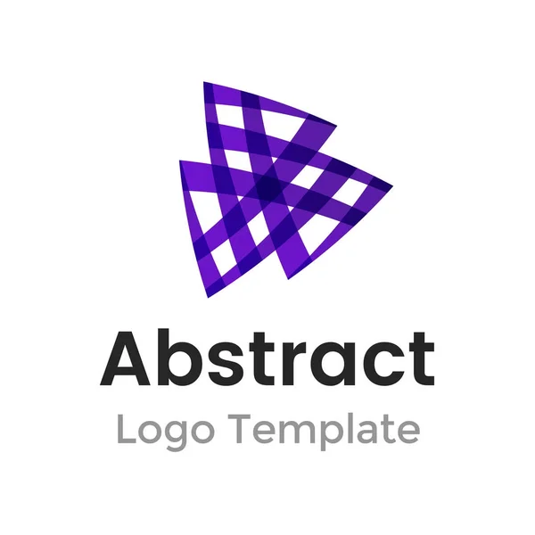 Трикутники векторний шаблон дизайну логотипу. Ділова абстрактна піктограма — стоковий вектор