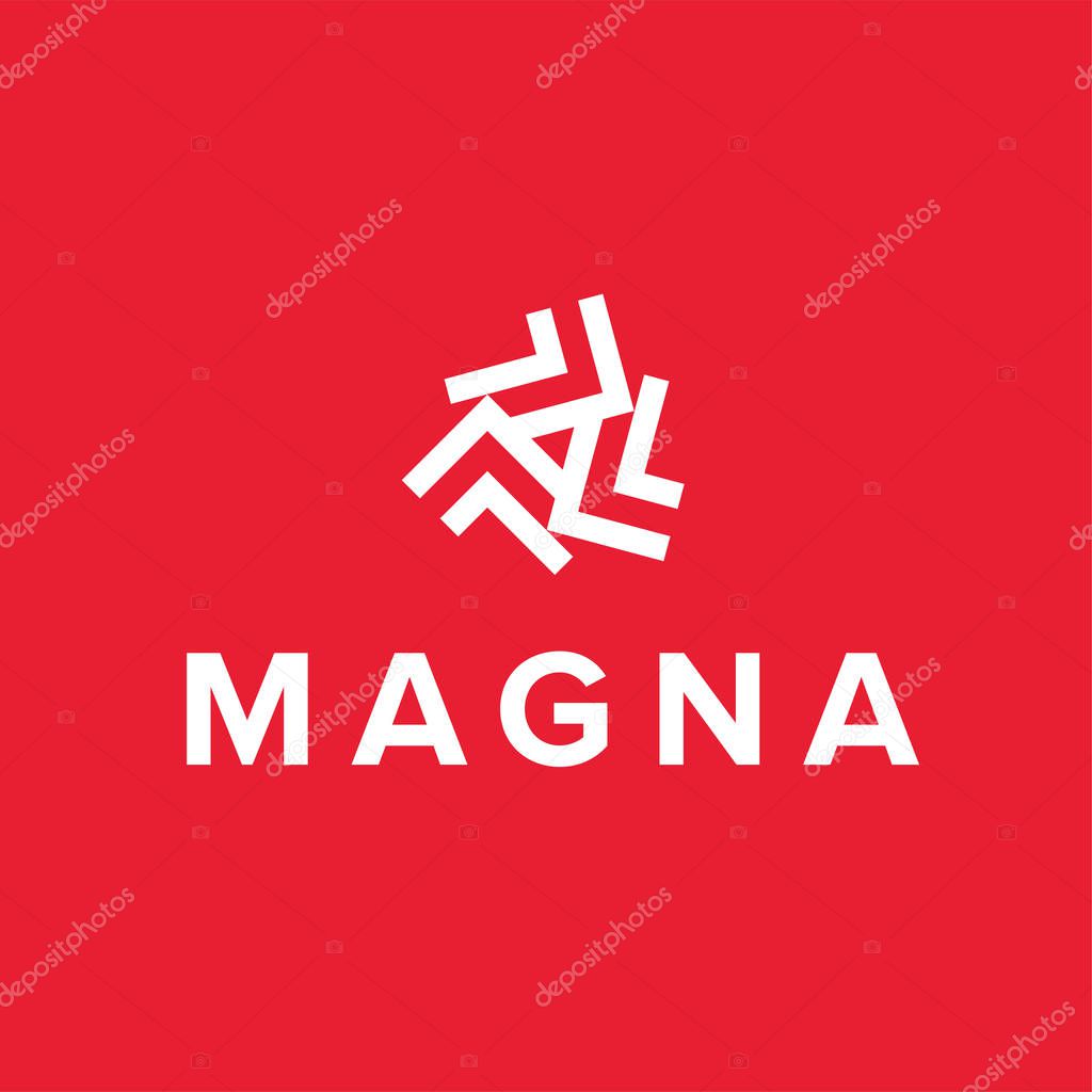 Geometric abstract logo design. Icon outline illustration. Graphic concept for icon design. Vector illustration