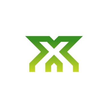 Mektup X logo simge tasarım vektör şablonu