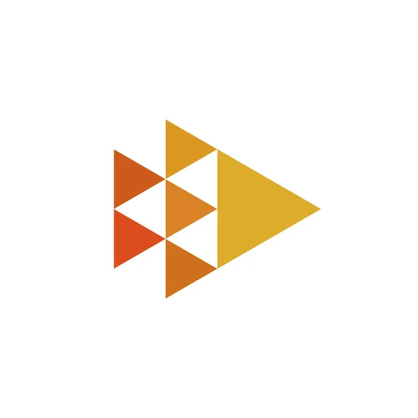 Driehoeken minimale geometrie logo ontwerp. Vectorillustratie van symbool voor branding of identiteit — Stockvector