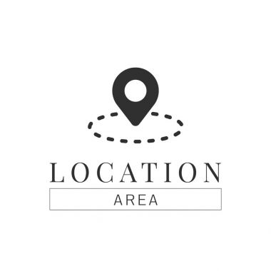 Konumu PIN gezinti logo şablonu