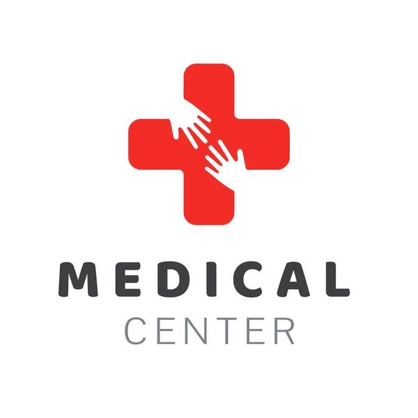 Logo icona centro medico, elemento di design creativo. Simbolo della clinica di salute modello — Vettoriale Stock