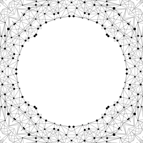 Fond polygonal créatif. Cadre moderne dans un style géométrique fait de points et de lignes connectés . — Image vectorielle