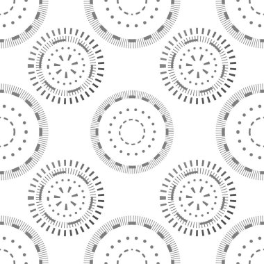 Dikişsiz desen gri daireler ve nokta. Yaratıcı Şablon arka plan tasarımı. Modern trendy süsleme.