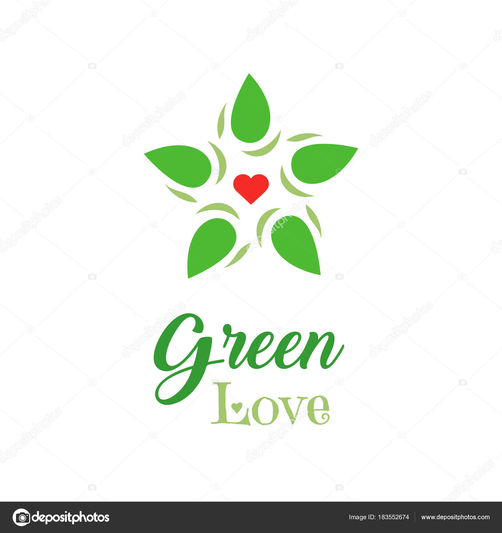 Organic Farming Slogans In English Logo Organic Food Green Love