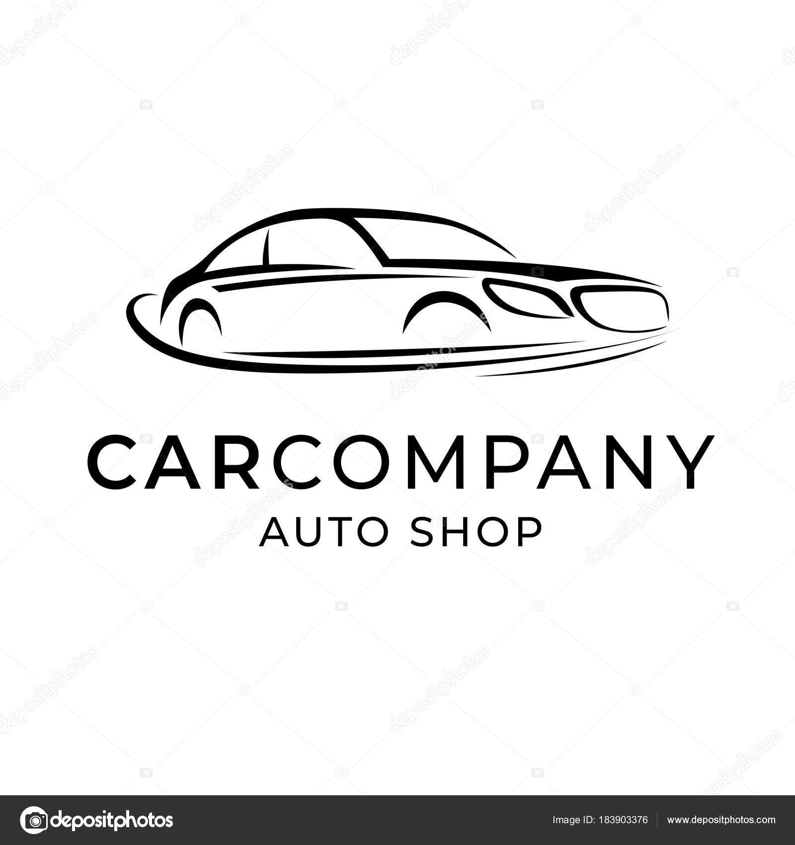 Autohändler-Shop-Vorlage Emblem. kreatives Logo-Design für Auto