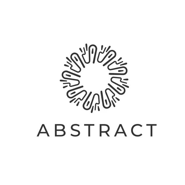 Абстрактний дизайн логотипу. Символ лінійного кола для брендингу бізнесу, Сучасний творчий символ, проста Векторна ілюстрація . — стоковий вектор