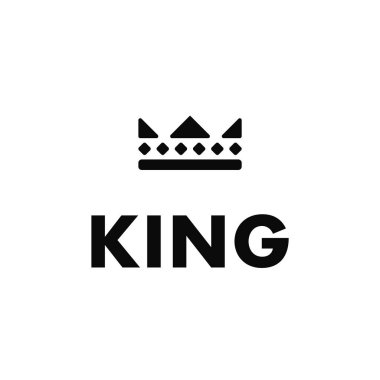 Kral logo şablonu. Vintage taç sembolü. Kraliyet logo simge, geometrik tasarım.