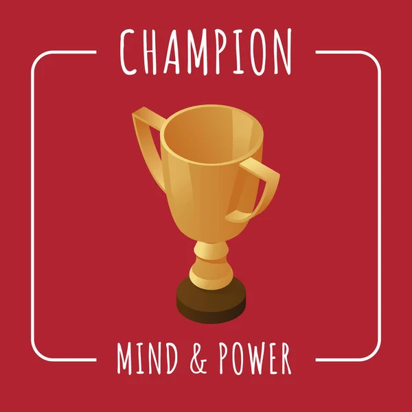 Champion banner design template. Mind and power vector concept with text space. — ストックベクタ