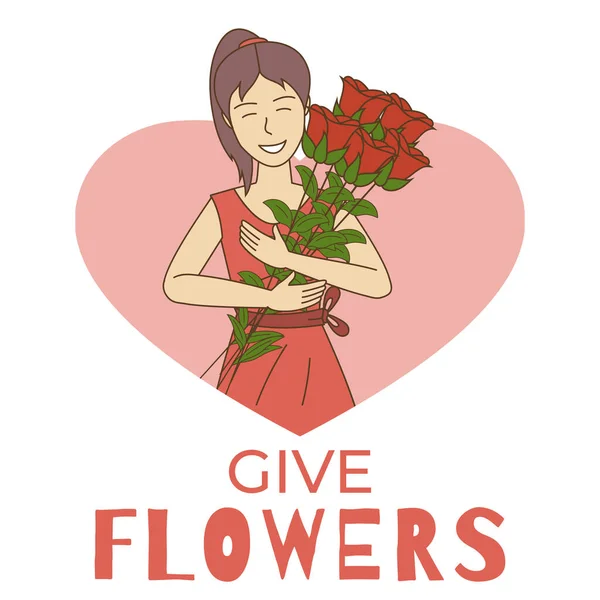 Modèle de conception de flyer jour fleur avec espace de texte. Boutique de fleurs, vente, journée des femmes, conception d'affiches de jardinage . — Image vectorielle