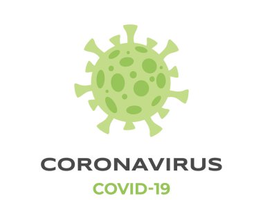 Coronavirus Covid-19 düz pankart şablonu. Romantik Coronavirus 2019-ncov salgını.