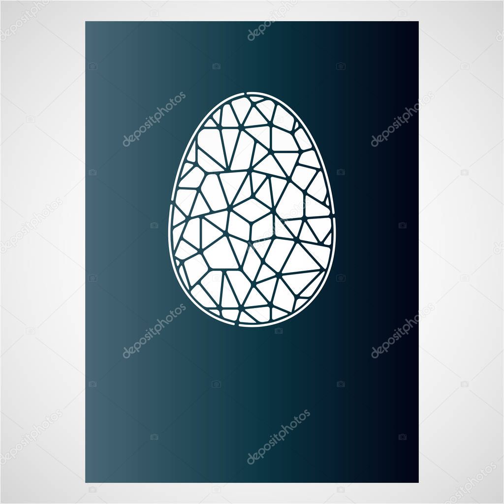 Openwork easter egg. Laser cutting template.