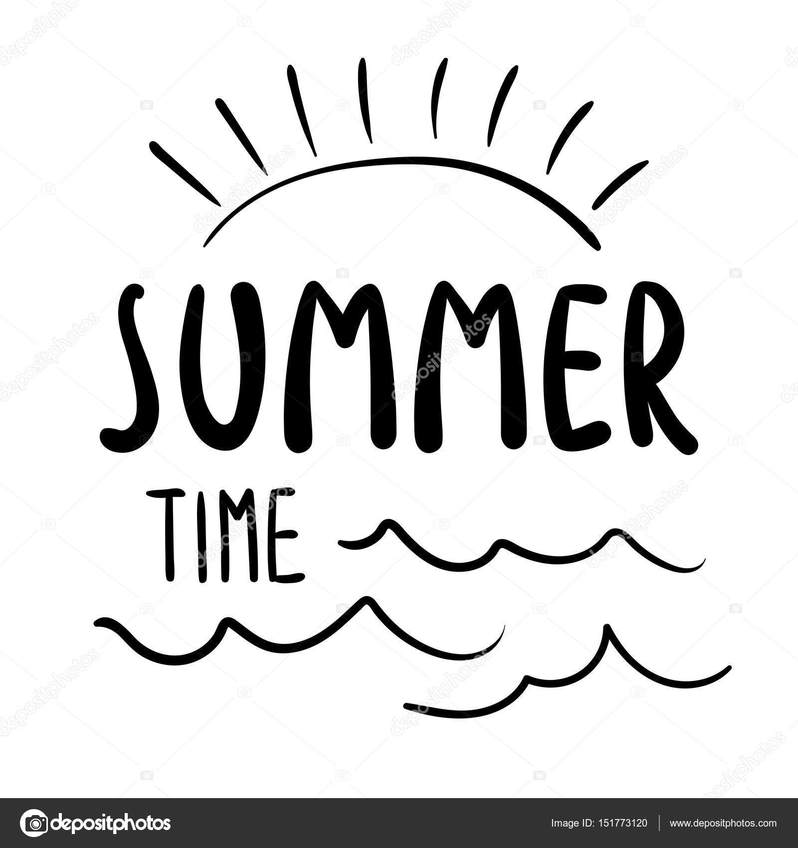 Wonderful summer handlettering inscription. Hand drawn inspiration
