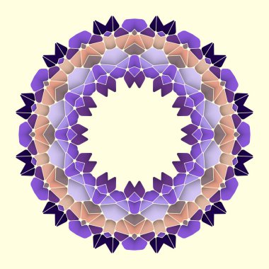 Parlak soyut desen, mandala. 