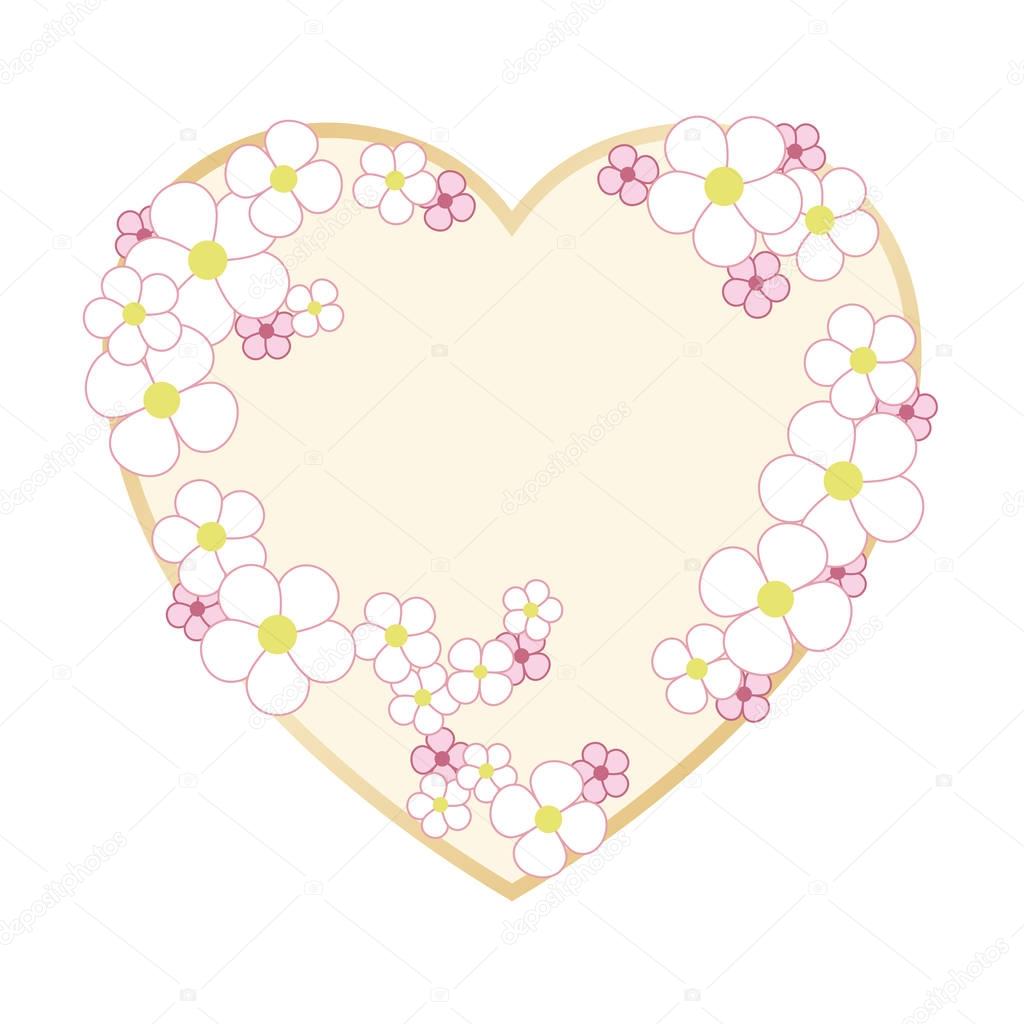 Delicate floral pattern with pink and white flowers. Vector template.
