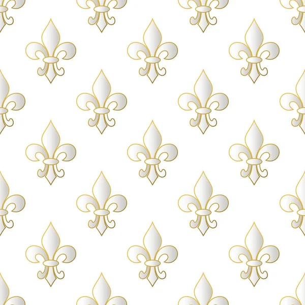 Mardi Gras Carnival seamless pattern with fleur-de-lis. Vector illustration EPS10. — Stock Vector