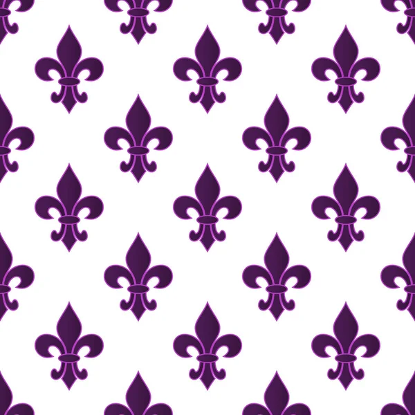 Karneval Masopust vzor bezešvé s fleur-de-lis. Mardi Gras nekonečné pozadí, textura, obálky. — Stockový vektor