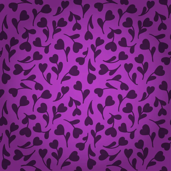 Purple floral seamless pattern. Vector template. — Stock Vector