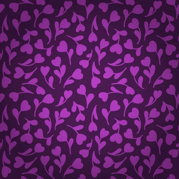 Purple floral seamless pattern. Vector template. — Stock Vector