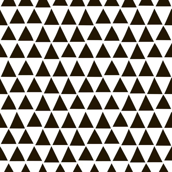 Naadloze geometrische patroon met zwarte driehoekjes in een handgetekende stijl. — Stockvector