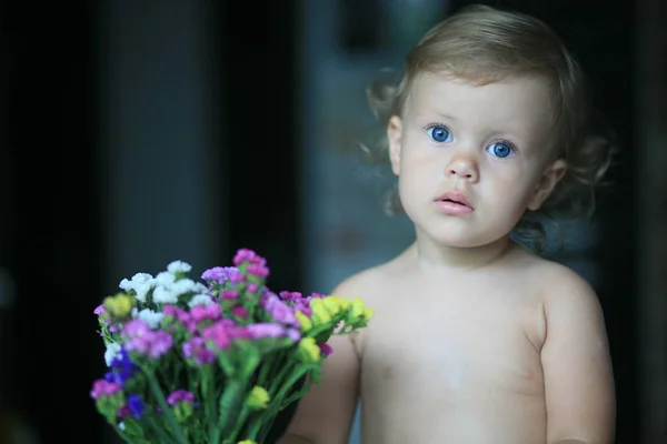 Bebê com olhos azuis Imagens Royalty-Free