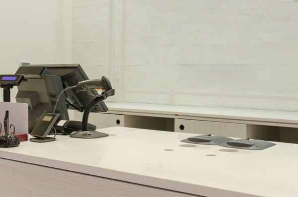 cash register in a big store