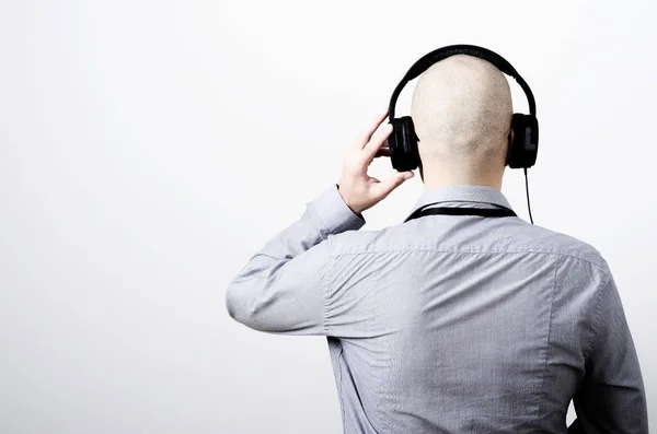 Man listens to music Royalty Free Stock Images