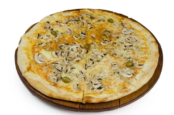 Tasty pizza with mushrooms — Stock Photo, Image