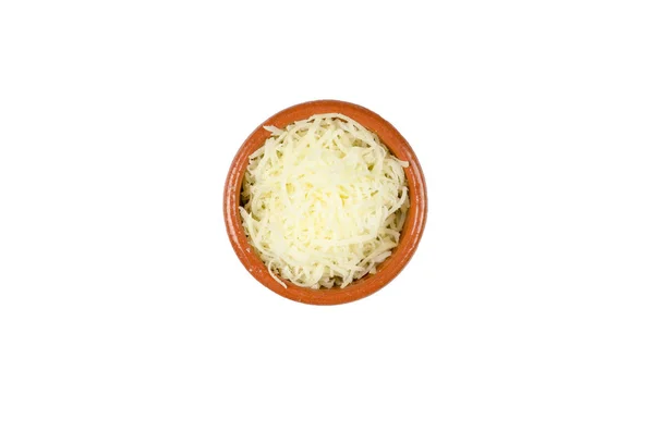 Brânză rasă într-un castron decorativ — Fotografie, imagine de stoc
