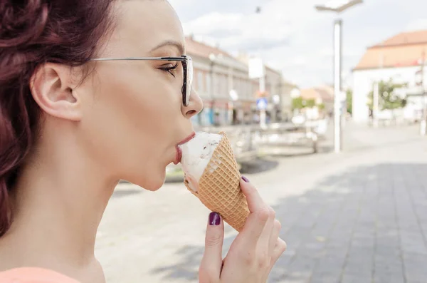 girl eating ice cream