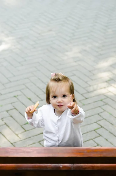 Kontakt dítěte s prsty — Stock fotografie