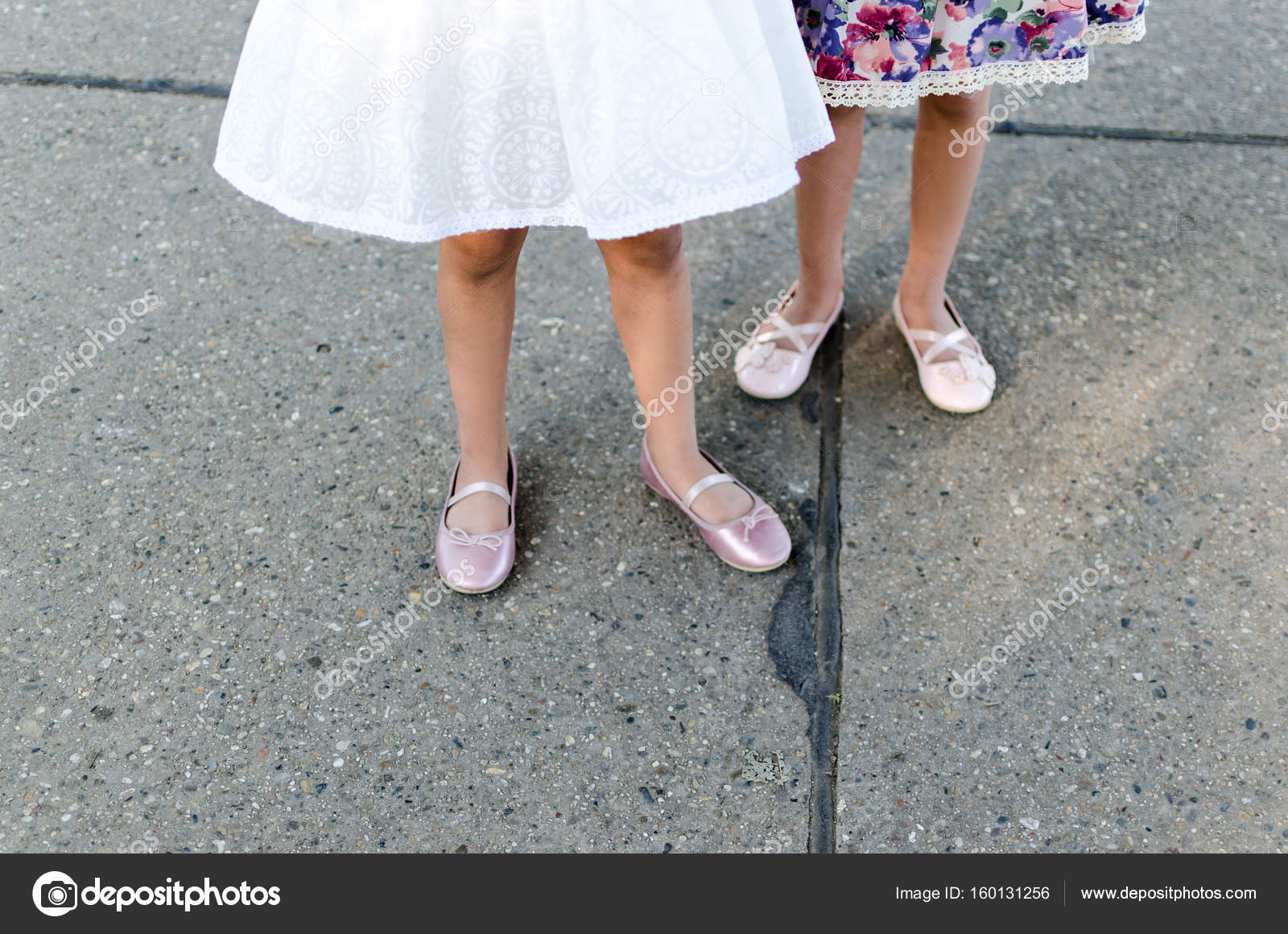 Dress and sandals for little girls ⬇ Stock Photo, Image by